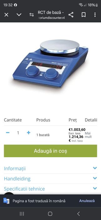 Agitator magnetic IKA  RCT Basic