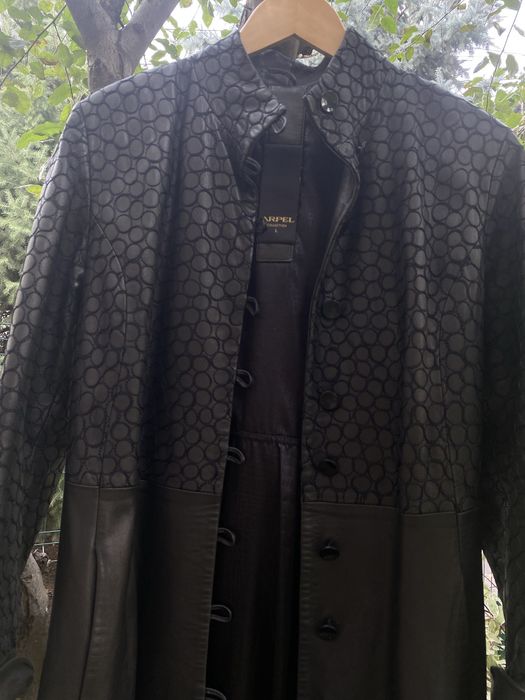 Кожанный плащ