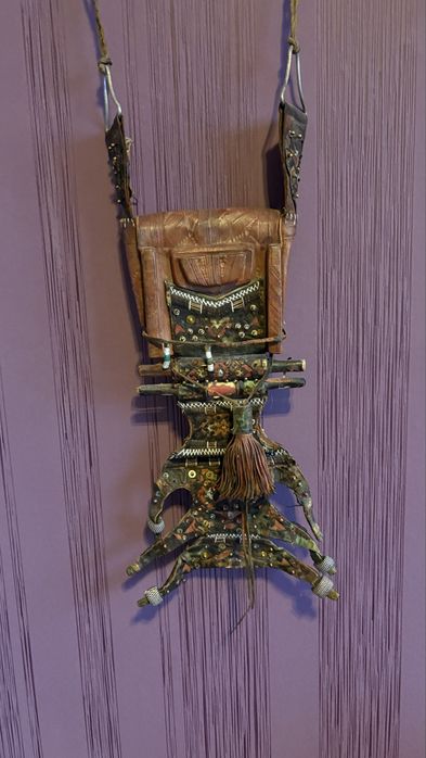 Амулет/Африканска чанта естествена кожа ново