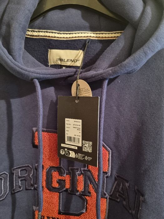 Bluza de molton cu gluga BLEND. Noua. Marimea M.