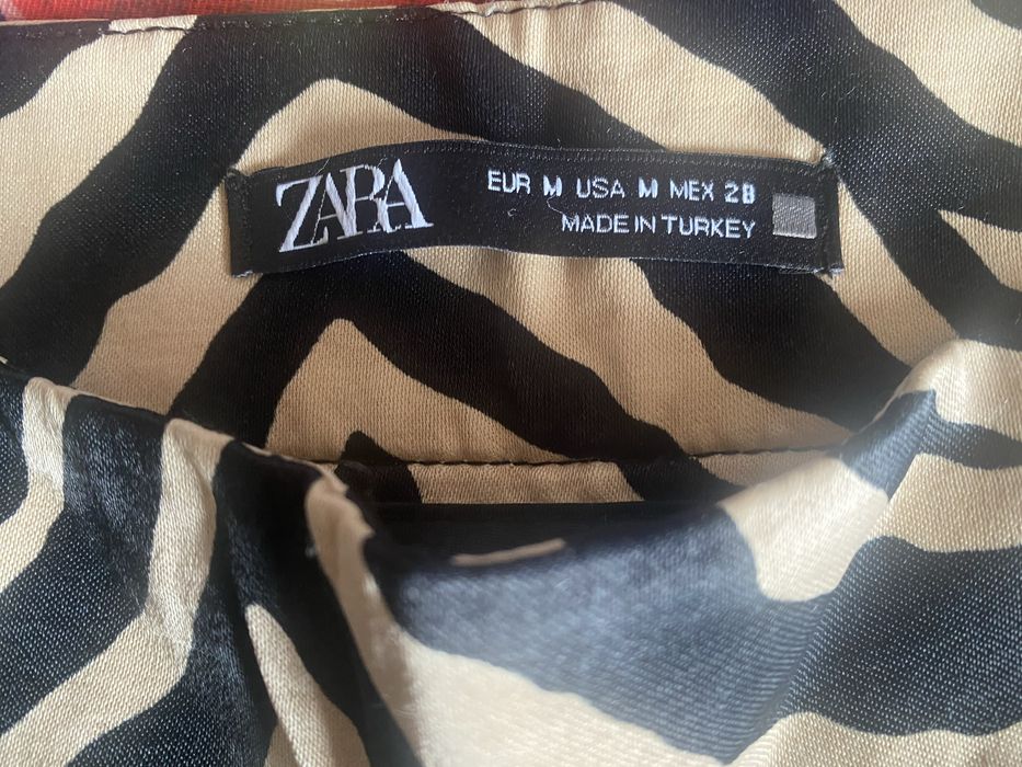 Zara миди пола с тигров/зебра принт, размер М