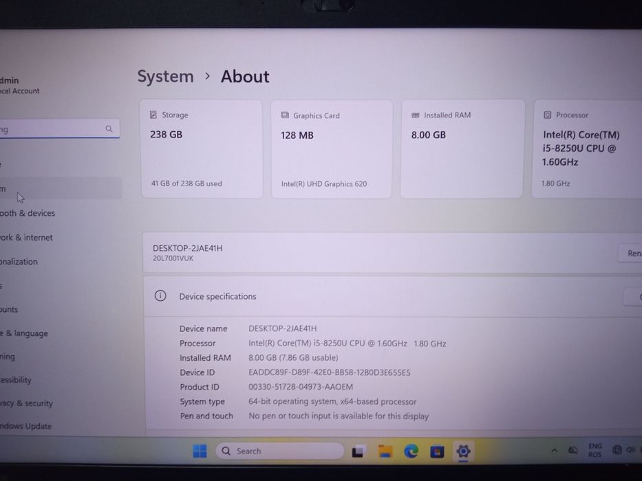 Laptop Lenovo ThinkPad T480s