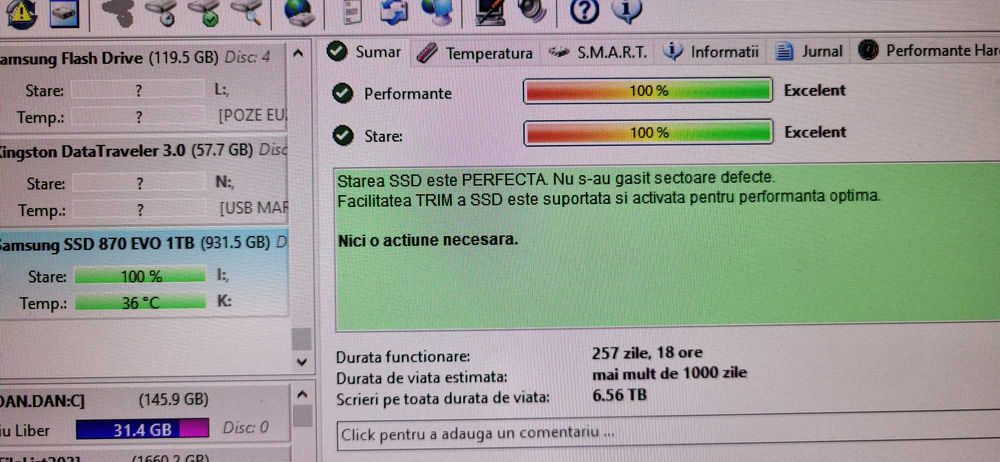amsung SSD 1TB 870Evo fuctional
