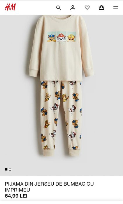 Pijamale H&M, noi fara eticheta, marimea 92