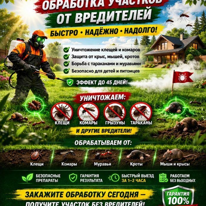 Обработка участков от вредителей