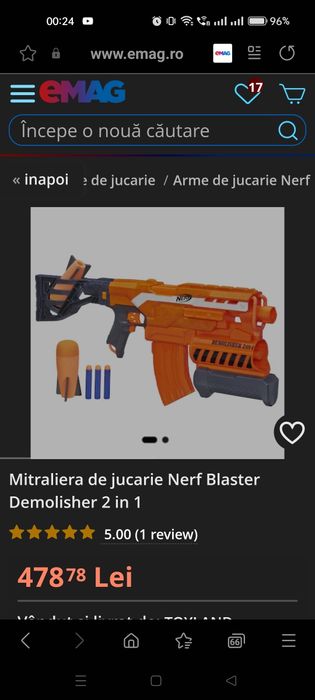 Mitraliera de jucarie Nerf