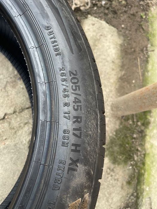 4 x anvelope vară continental 205 45 17 DOT 0125 NOI!!!
