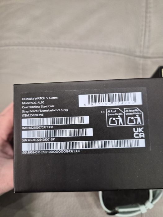 Huawei Watch 5 , 42 mm. Green , гаранция до 17.05.2027