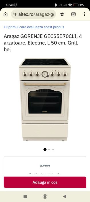 Aragaz Gorenje CLASSICO