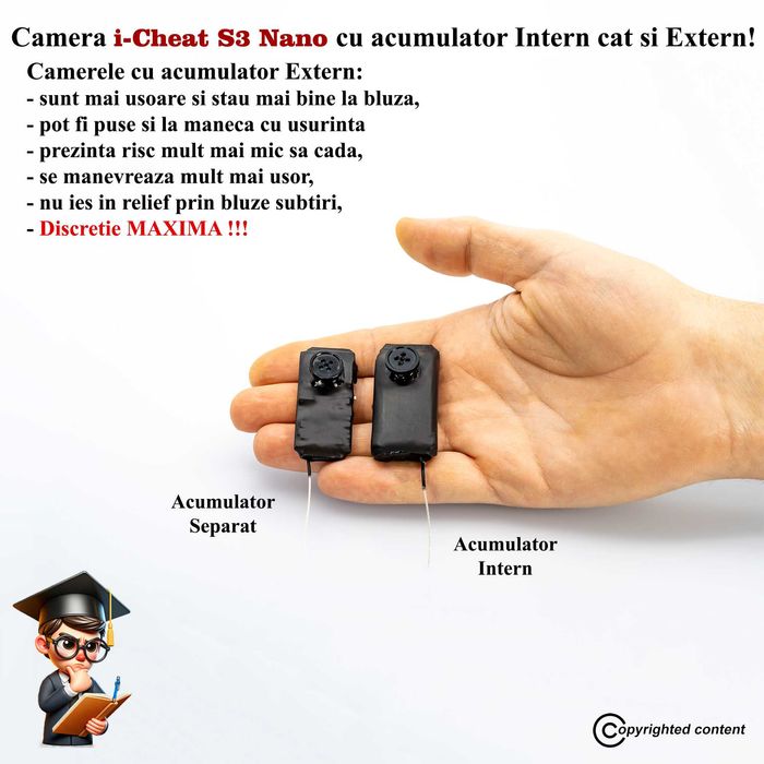 Camera Video in Nasture cu Casca de Copiat Fara Telefon - Casti Copiat