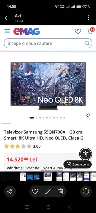 Tv 140cm Samsung Neo QLED 8k Nu l am folosit
