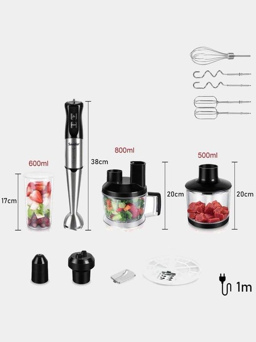 Optom! 10в1 Блендер многофункциональный Sonifer миксер чоппер, венчик