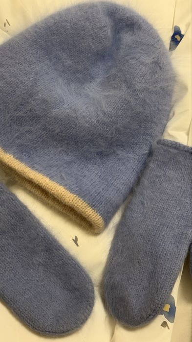 Шапка и варежки | кашемир