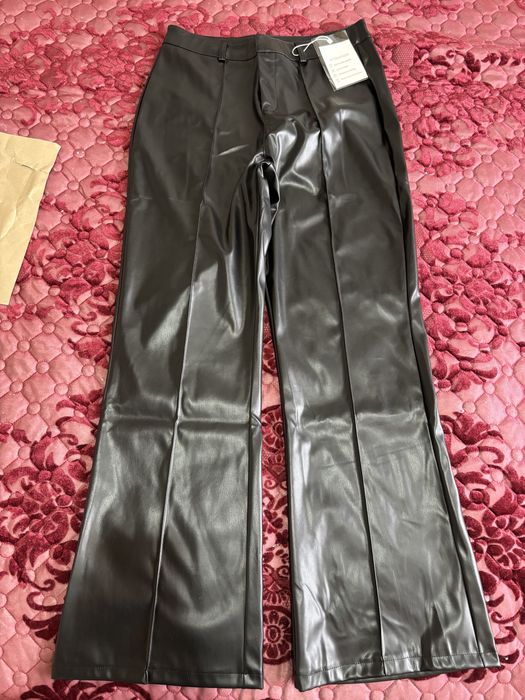 Новые экокожа брюки паллацо