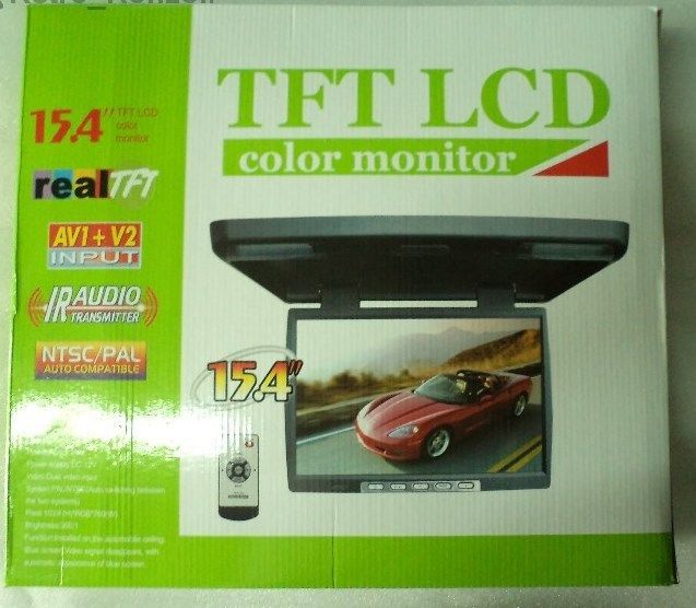 Чисто Нов Монитор 15,4” инча за таванен монтаж за Автомобили, Бусове,