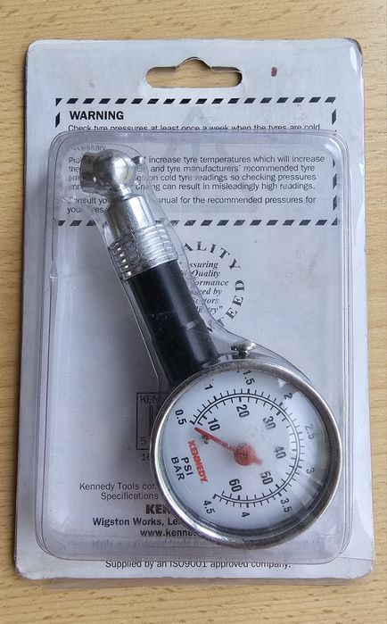Manometru presiune roti, metalic (4.5 bar) - made in UK