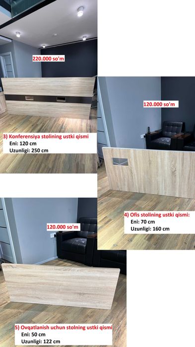 Ishlatilgan ofis mebellari - arzon narxda