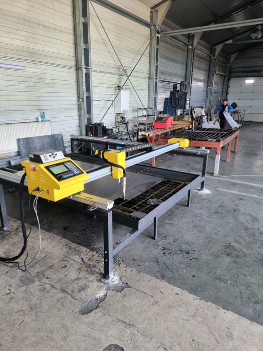 Cnc cu plasma si Instalatie, cuptor de  vopsit in camp electrostatic