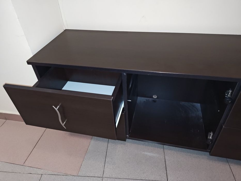 Шкаф цвят венге с 4 чекмеджета, Д135/В55/Ш40