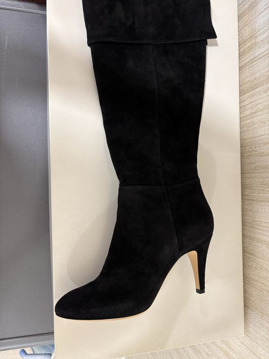 Сапоги замшевые высокие