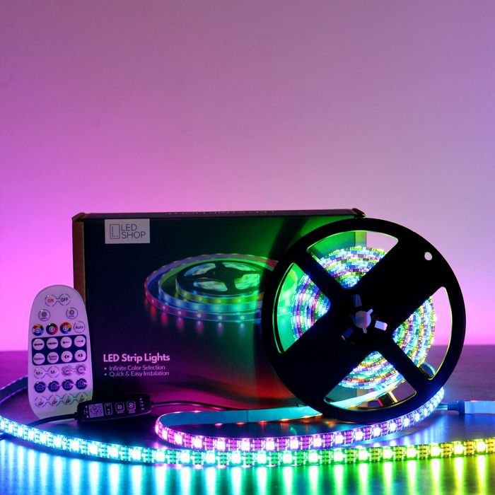 Kit Banda LED Adresabila Smart 60led 12W/M IP65 Bluetooth Dream WS2812