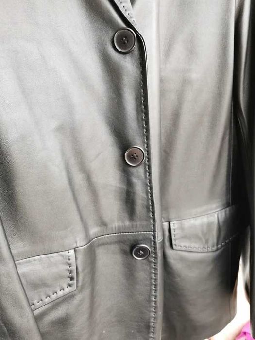 Sacou din Piele Veritabilă – Made in Italy (Nou)