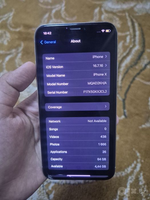 Iphone x, 64gb, bu