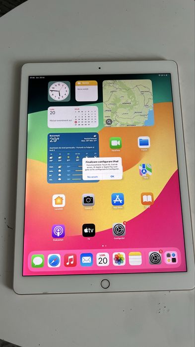 Ipad pro mare 12.9 inch, gold , apple model A1670 wifi,  gen 2 2017 ecran retina 120 hz folie mată  si husa silicon cadou