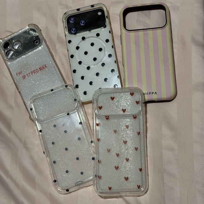 Кейсове iphone 17 pro max 2 нови + 3 броя подарък