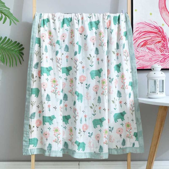 Детский муслиновый плед,4 слоя Bolalar uchun muslin choyshab 4 qavatli