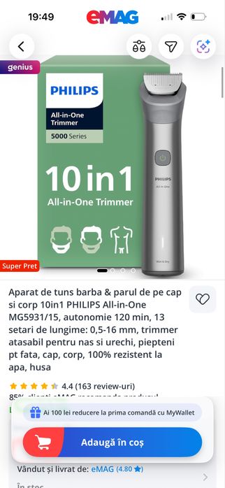 Vand masina de tuns Philips nefolosita