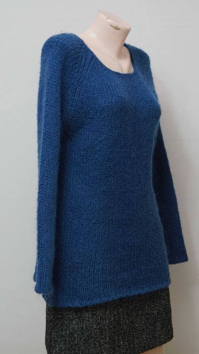 Pulover GANII mohair albastru  oversized marimea  xs