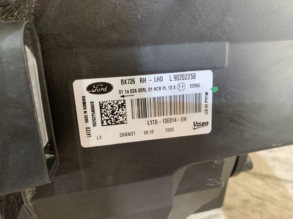 Far dreapta Ford Puma led, 2019, 2020, 2021, 2022, 2023, cod origine OE L1TB-13E014-EH