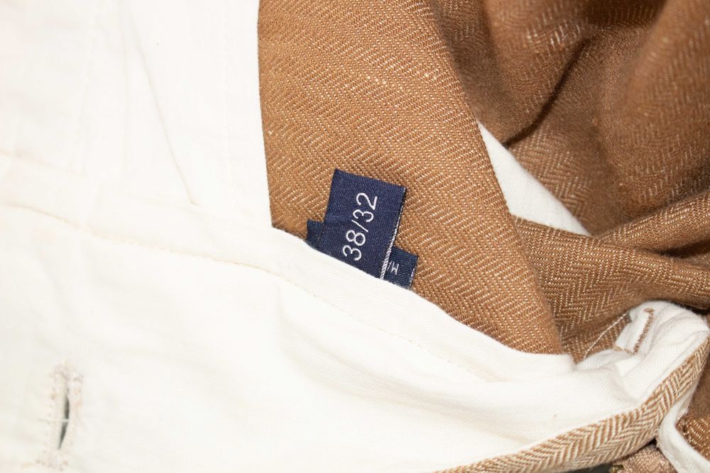 Polo Ralph Lauren оригинален мъжки панталон светло кафяв лен и памук 38/32