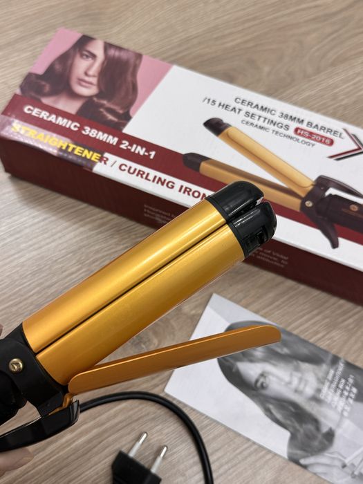 Плойка-утюг для волос 2 в 1