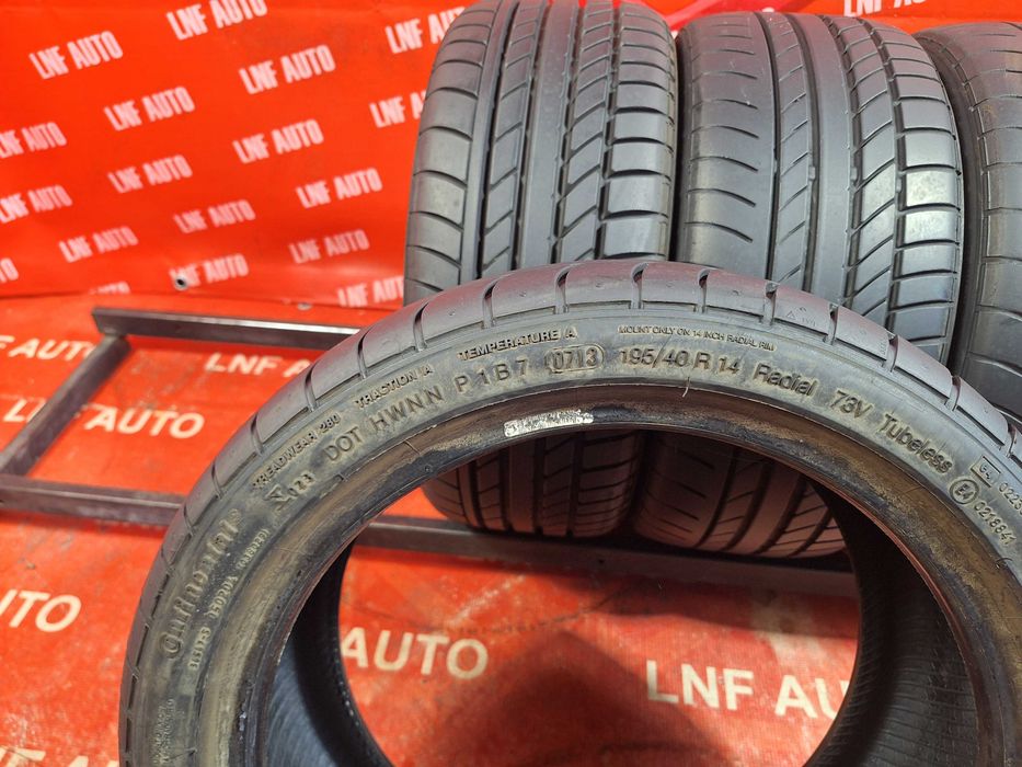 Anvelope de VARA - 195/40/14 - Continental - 6 / 8.6 MM - DOT 2013 !