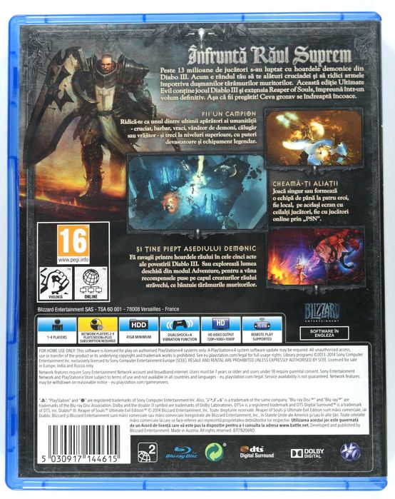 Diablo 3 Ultimate Evil Edition PS4 PlayStation 4