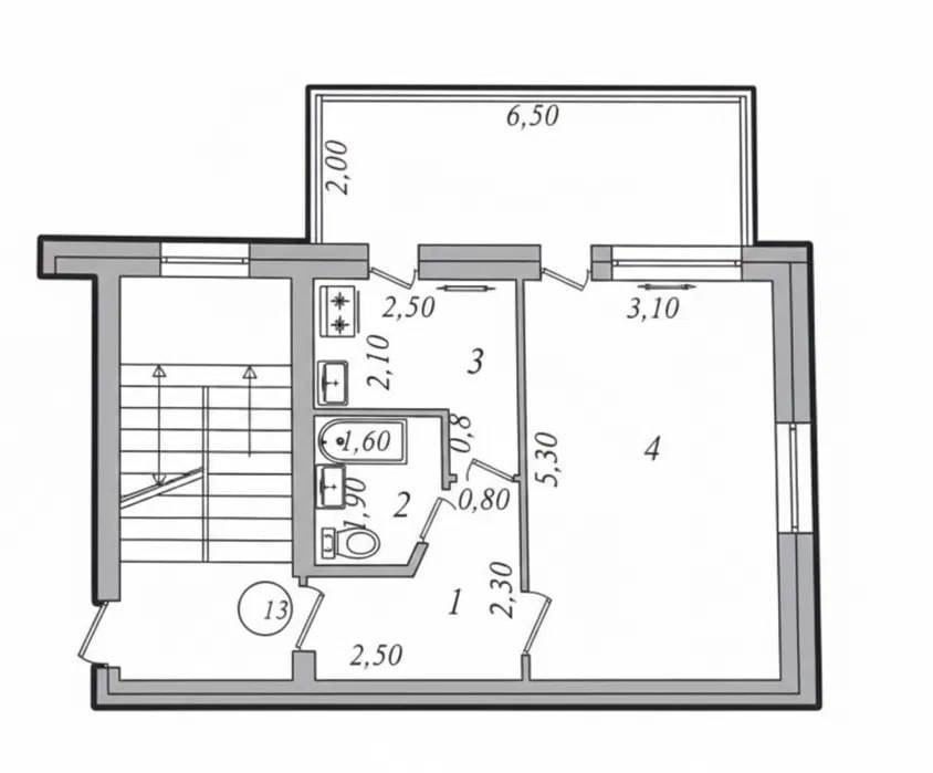 Чиланзар 5 квартал 1/5/5 Кирпич Балкон 2х6