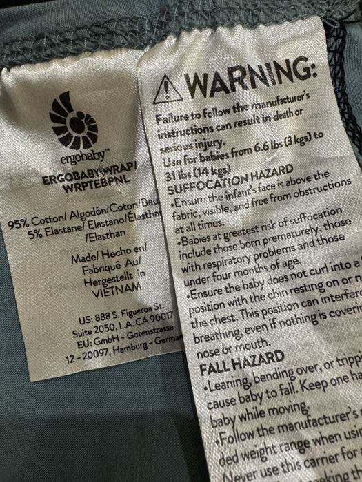 ERGOBABY Wrap слинг,от 3кг до 14кг.