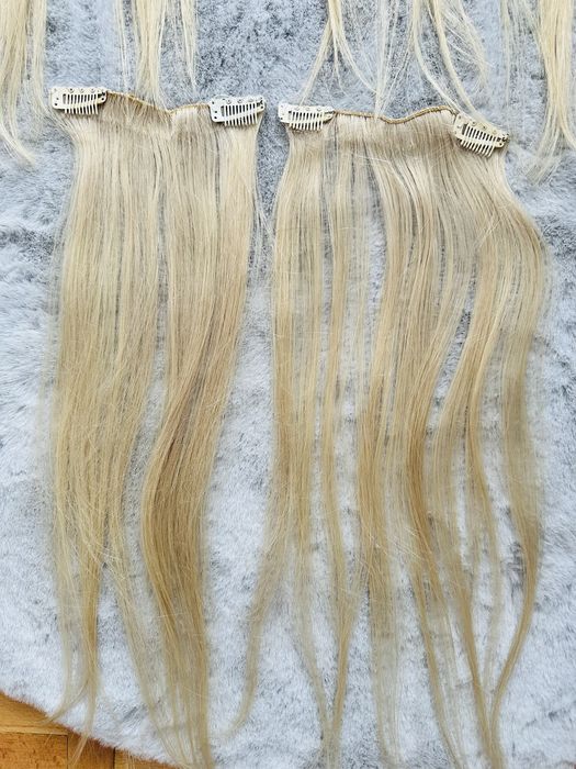 Vând extensii păr natural blond