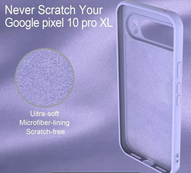 Google pixel 10, всички модели9a ударо-устойчив кейс с лого микрофибър