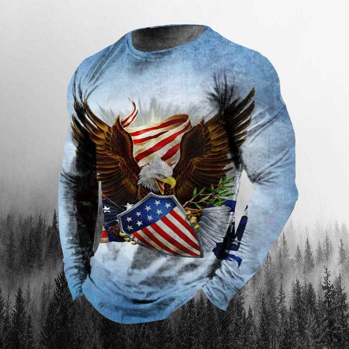 Лонгслив – футболка мужская с принтом из микрофибры