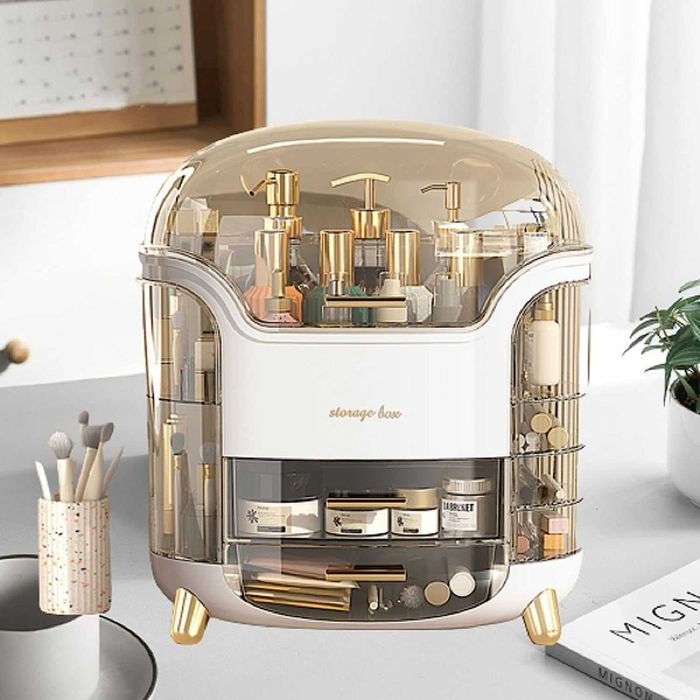 2023 Новый органайзер для хранения косметики, портативный пылезащитный