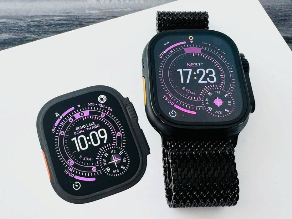 Apple Watch Ultra 3 5G 2025 49mm Black Ti Black TML M Milanese Band! 100% Battery! Гаранция!