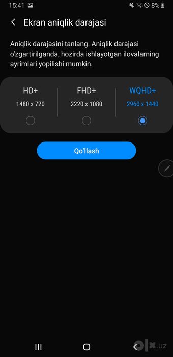 Samsung galaxy note 8 sotiladi