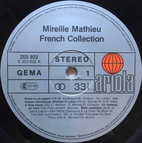 Пластинки винил ФИРМЕННЫЕ Mireille Mathieu