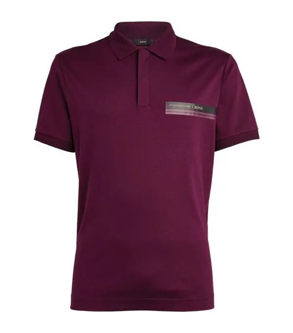 Boss x Porsche Cotton Polo-оригинална мъжка тениска