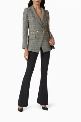 Elisabetta Franchi Блейзър с детайли и лого