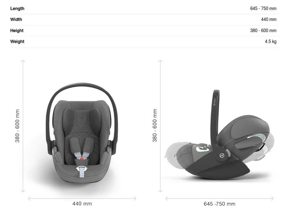 Scoica auto Cybex Priam Jewels of Nature – model premium, 0–13 kg