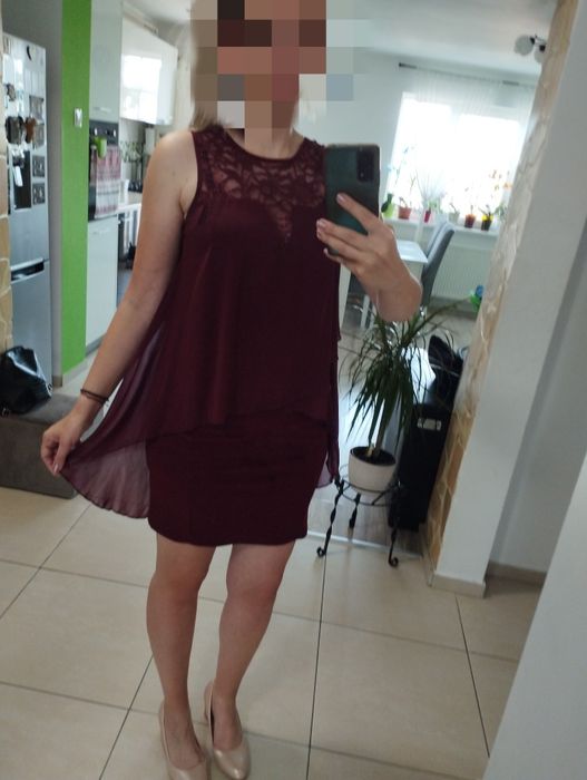 Rochie eleganta bordo